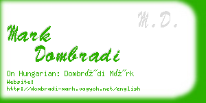 mark dombradi business card